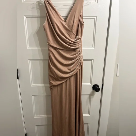 green emerald velvet dress Meghan Velvet Wrap Maxi Dress main image 1
